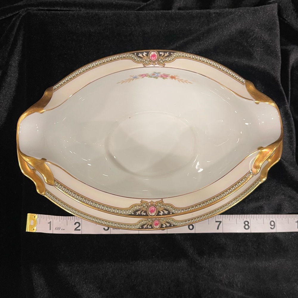 Vintage Noritake Gravy Boat Floral Pattern 9 Inch.